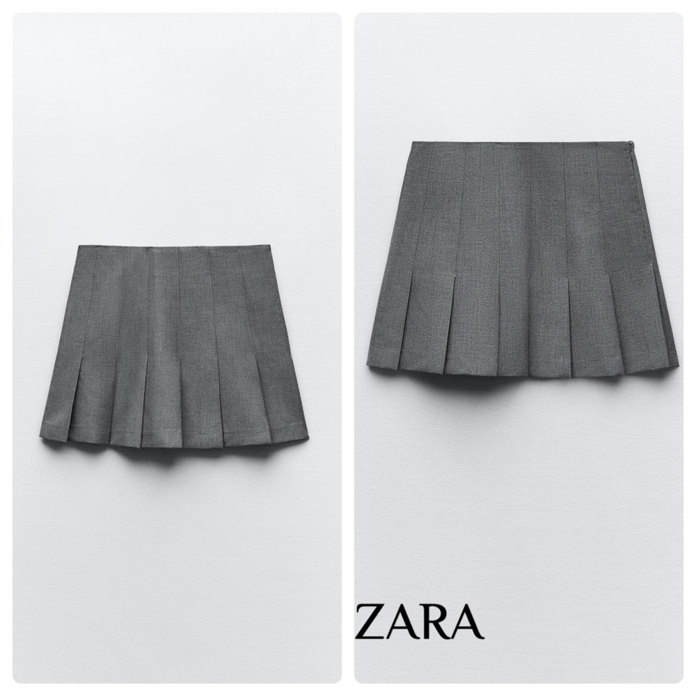 ZARA WOMEN - BOX PLEAT MINI SKIRT